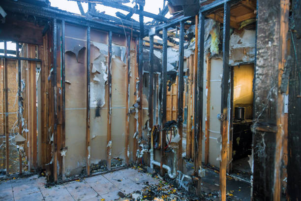 Professional Fire Damage Removal technician working in Aurora, OH